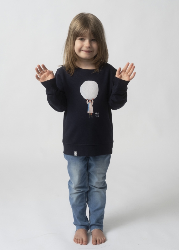 Sweater Pippis Schneeballschlacht - dunkelblau (Kinder)